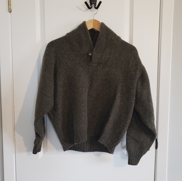 LONDON FOG Dark Green Wool Sweater - Picture 1 of 6